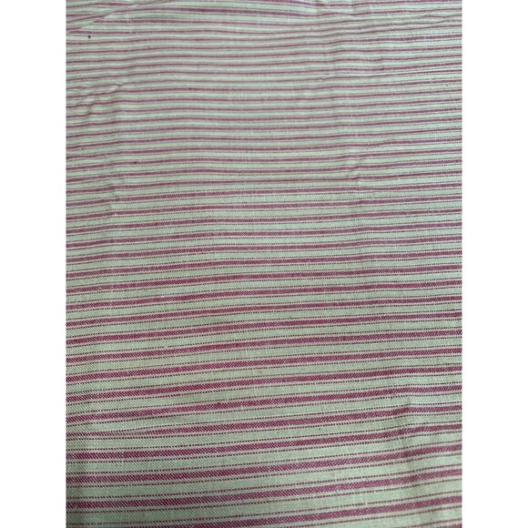 Red & Beige Striped Cotton Fabric 1/2 yard 36" Wide Crafting & Sewing Quilting - Picture 1 of 5